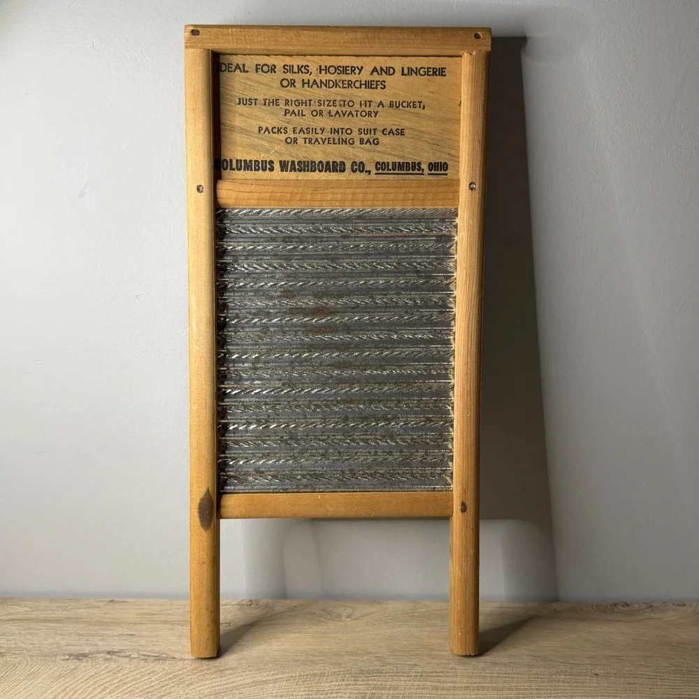 Vintage Dubl Handi Washboard‎ Columbus Washboard Ohio Primitive Farmhouse Decor